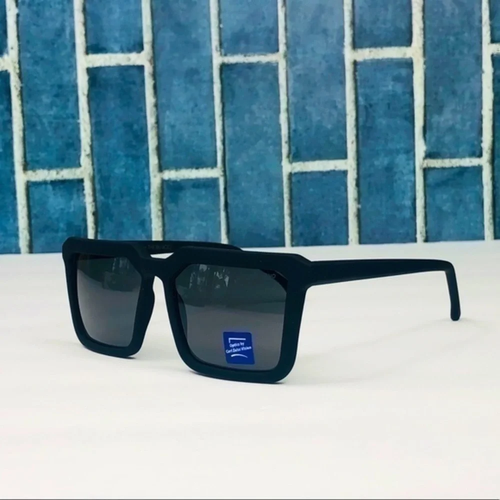 KOMONO Benicio CZ Black Rubber Sunglasses NEW